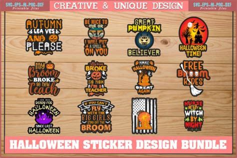 Halloween Svg Sticker Design Bundle Graphic By Design Craft · Creative