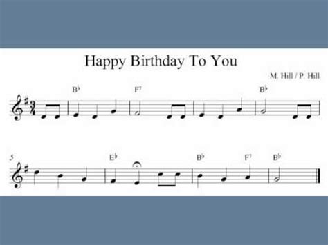 Happy Birthday To You Alto Saxophone Sheet Music Notes Saxophone