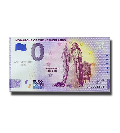 Anniversary Euro Souvenir Banknote Monarchs Of The Netherlands