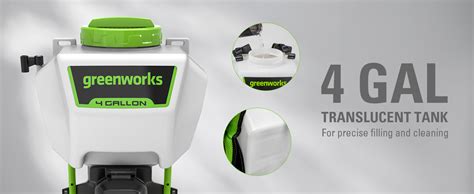 Amazon Greenworks V Cordless Backpack Sprayer Gallon