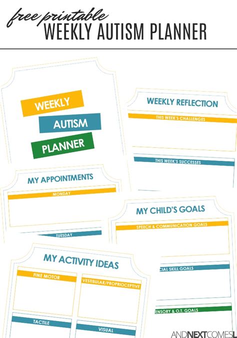 Weekly Autism Planner And Next Comes L