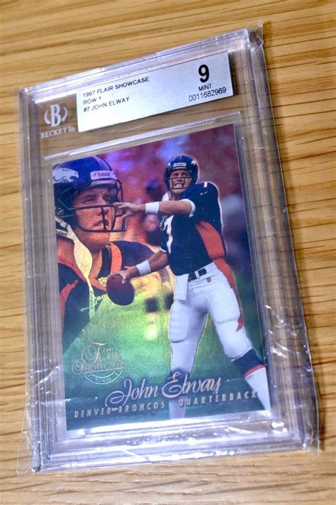 Yahoo オークション 1997 Flair Showcase row 1 John Elway BGS9 Bro