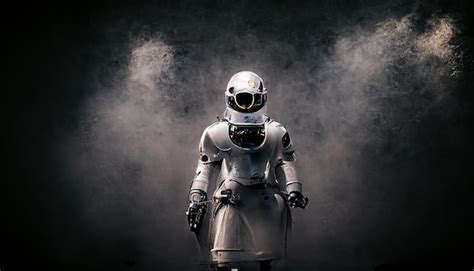 Premium Photo 3d Rendering Humanoid Robot Thinking On White Background