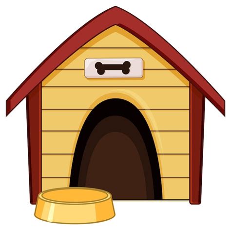 Premium Vector Wooden Dog House Isolated