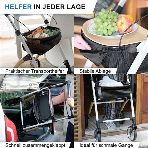 L Sch Reha Rollator Casa Schmal F R Wohnung Innenbereich Buche Wei