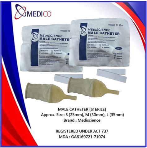 MALE CATHETER (STERILE) - 1 PIECE