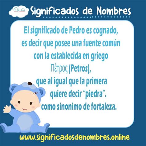 Significado de Pedro APODOS ORIGEN Y MÁS