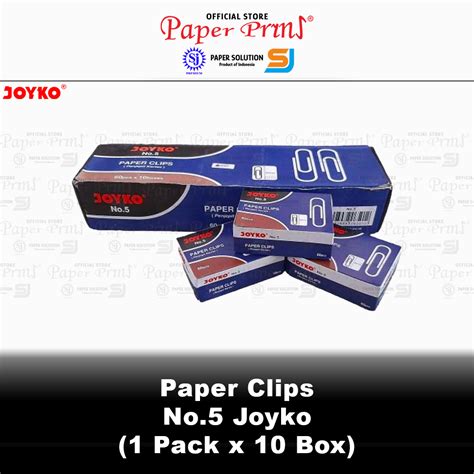 Jual Penjepit Kertas Segitiga Paper Clips No 5 Joyko 1 Box Besar