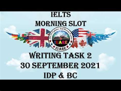 IELTS Exam Writing Task 2 Morning Slot 30 September 2021 5 December