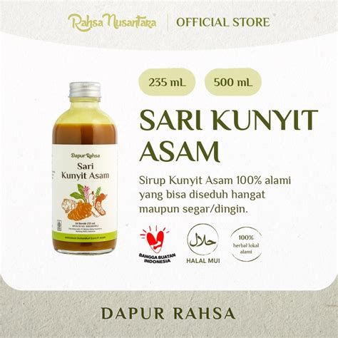 Jual Sari Kunyit Asam By Rahsa Nusantara Jamu Sirup Herbal Tradisional