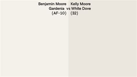 Benjamin Moore Gardenia AF 10 Vs Kelly Moore White Dove 32 Side By