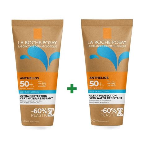 Anthelios Loción Wet Skin Spf50 【duplo】 2x200ml