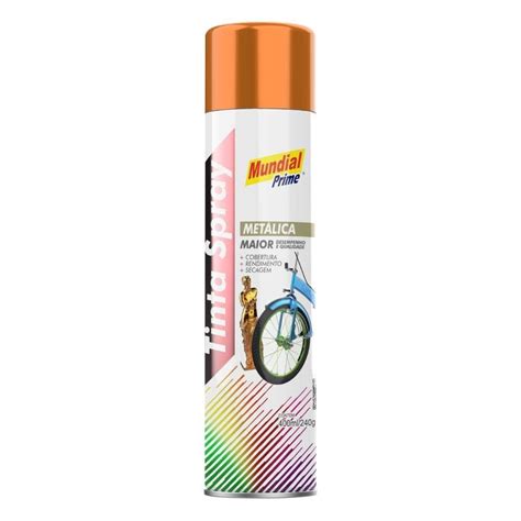 Tinta Spray Mundial Prime Metálica Cobre 400ml eFácil