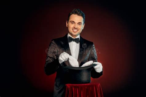 Professional Occupation Magician In Suit And Gloves Standing Isolated