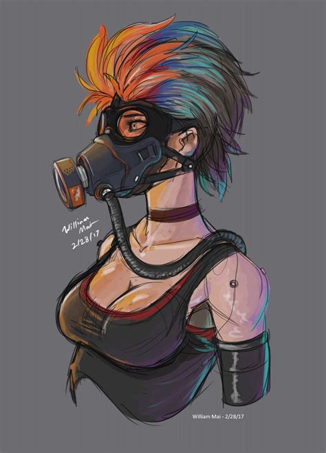 Gas Mask Girl By Wmdiscovery93 Gas Mask Girl Gas Mask Drawing Mask Drawing