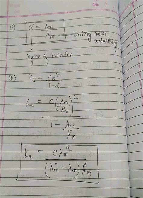 15.How is Limiting molar conductivity related to i) degree of ionization and ii) dissociation ...