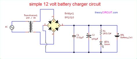 Simple 12 volt Battery Charger Circuit Diagram