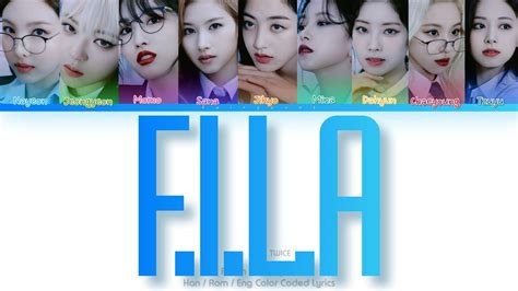 Twice 트와이스 F I L A Fall In Love Again Color Coded Lyrics Han Rom