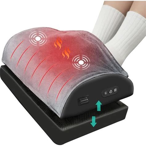 Masseur de pieds chauffant TRAHOO Repose pieds double couche réglable