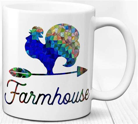 Farmhouse Coffee Mug Rooster Farm Life T 11 Oz Ceramic