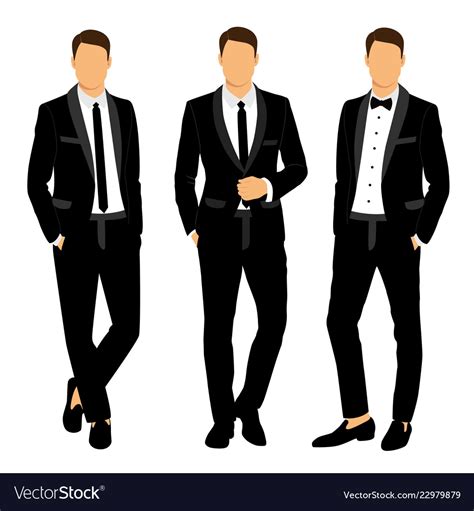 Wedding men s suit and tuxedo Royalty Free Vector Image