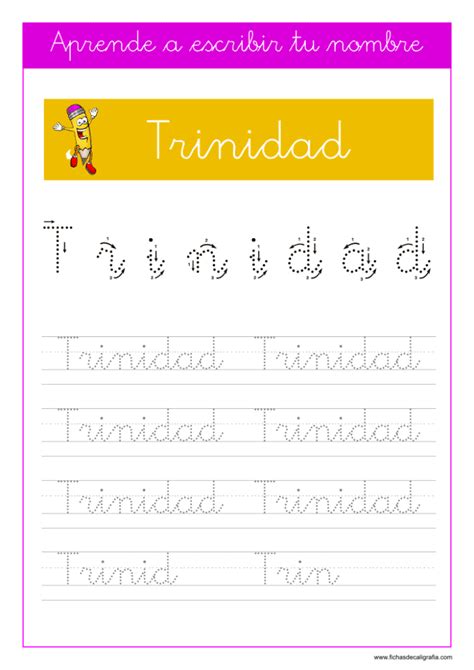 Aprender A Escribir El Nombre Fichas De Caligraf A