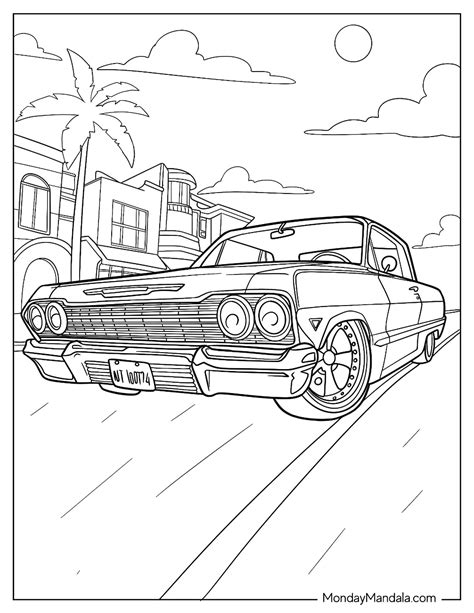 20 Lowrider Coloring Pages Free Pdf Printables