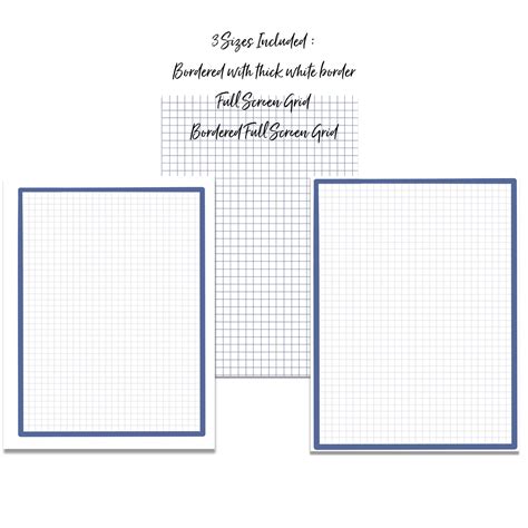 Colored Grid Paper/digital Note Taking/printer Friendly - Etsy