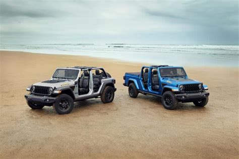 Custom Made Gladiator And Wrangler Vehicles Underscore The Return Of 2024 Jeep Beach Cape