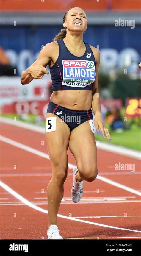 France S Renelle Lamote Crosses The Finish Line To Win The Silver Medal