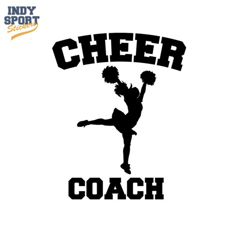 Cheer Silhouette Female Decal with Pom Poms - Indy Sport Stickers