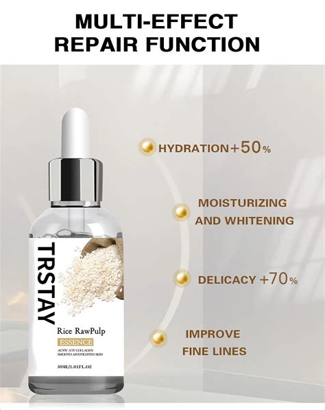 White Rice Face Serum Hyaluronic Acid Liquid Essence Shrink Pore