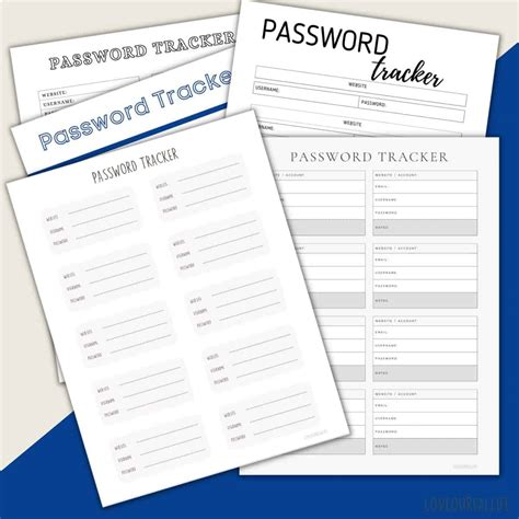 5 Free Password Tracker Log Printable Templates To Download ⋆ Love Our Real Life