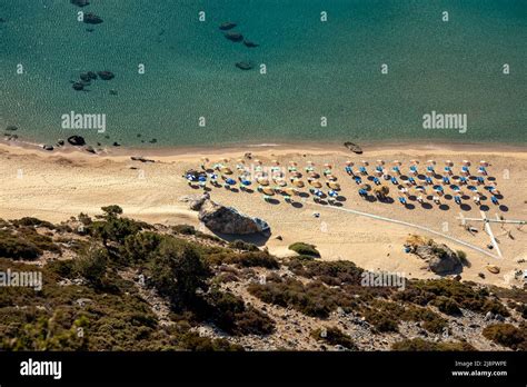 View From Holy Monastery Of Panagia Tsambika Rhodos Island Stock Photo