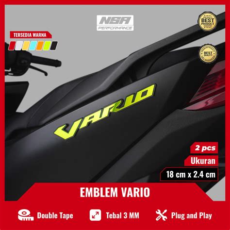 2pcs VARIO EMBLEM LOGO VARIO EMBLEM Embossed VARIO 3D VARIO EMBLEM 3D