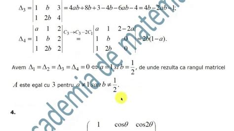 XI Algebra Sinteze Rangul Unei Matrice Consolidare Algebra Math