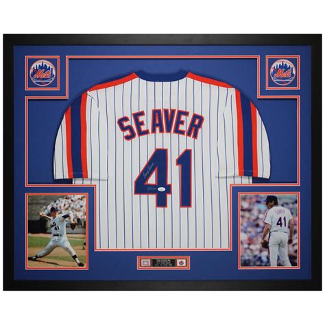 Tom Seaver Signed Custom Framed Jersey Display Jsa Pristine Auction