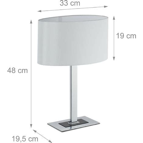 Relaxdays Lampada Da Tavolo Elegante Abat Jour Scrivania Moderna Con