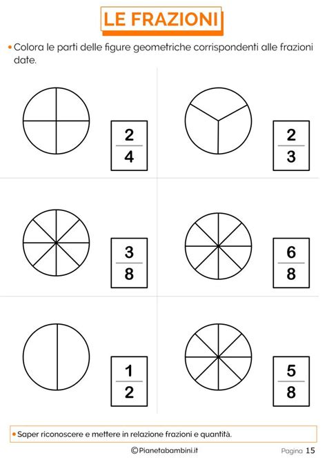 Frazionare Esercizi Semplici Per Spiegare Le Frazioni Frazioni