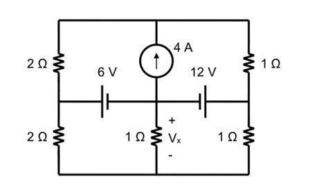 Solved Calculate The Vx In The Following Circuit Using A Chegg