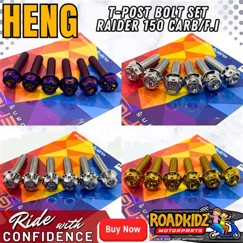 HENG T POST BOLT SET RAIDER 150 CARB FI 6PCS Shopee Philippines