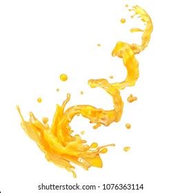 Orange Paint Splash Mango Pineapple Papaya Stock Vector Royalty Free