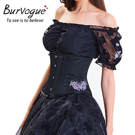 Burvogue Steel Boned Sexy Corset And Bustier Underbust Steampunk