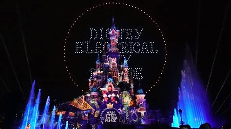 Disney Electrical Sky Parade Full Drone Show Disneyland Paris