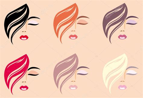 Woman S Faces Stock Vector Image By Klava 9355300