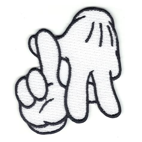 LA Los Angeles Fingers Sign Hands White Gloves Iron On Patch Easy