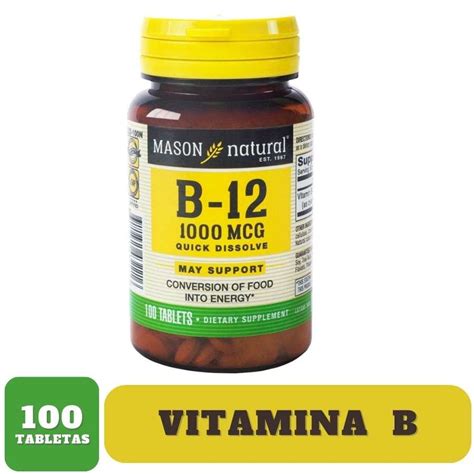 Vitamina B 12 1000mcg Tabletas Sublinguales BotiFarma