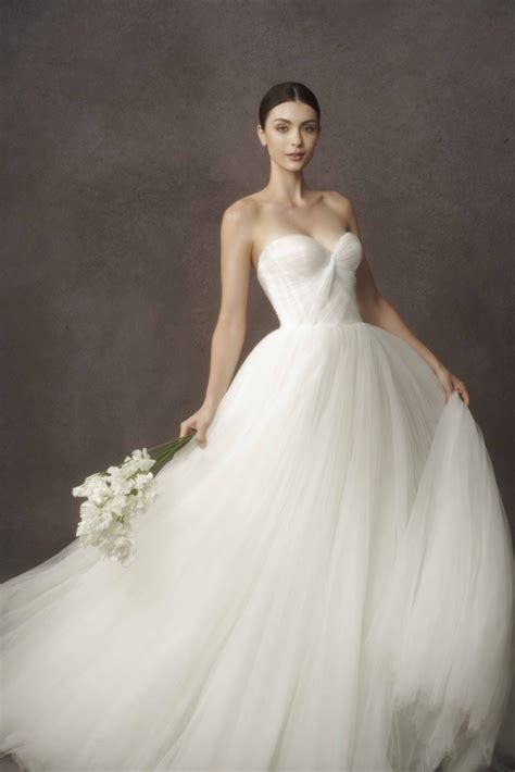 Strapless Woven Tulle Ball Gown Kleinfeld Bridal