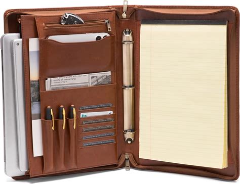 Amazon Geslun Ring Binder Leather Portfolio With Handle