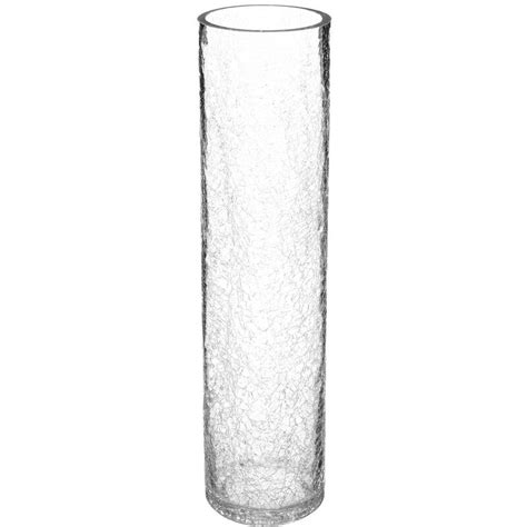 Vase cylindre verre craquelé H40cm Atmosphera créateur d intérieur